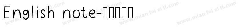 English note字体转换